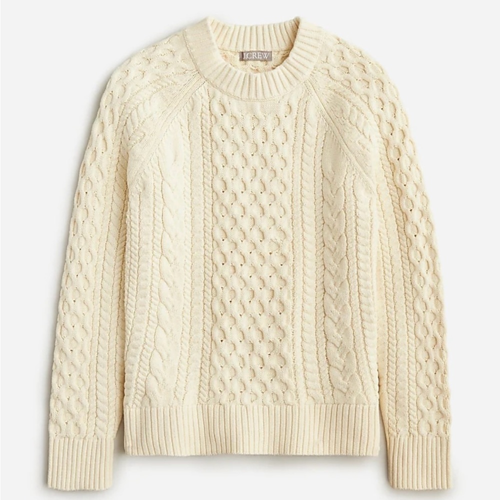 J Crew cable-knit sweater